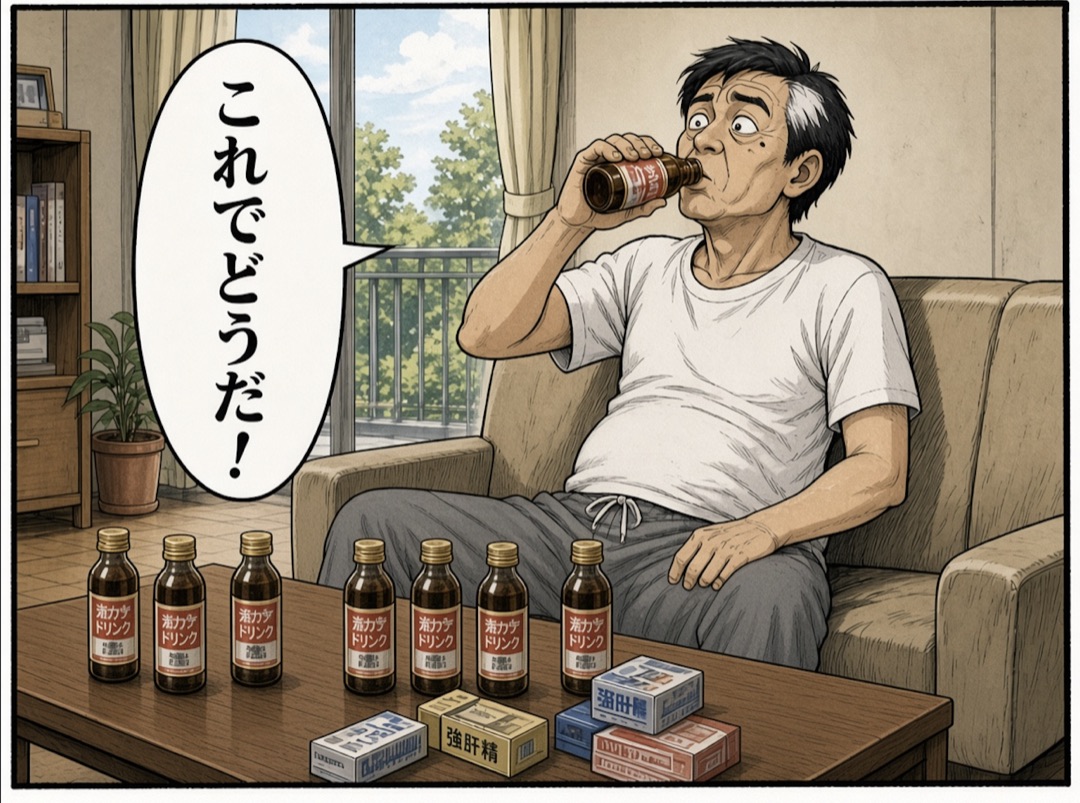 ドリンク剤を大量に試すが効かない
